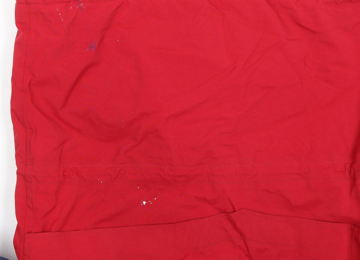 Marin Alpin Men's Red Colour Block Hooded Parka Jacket L
