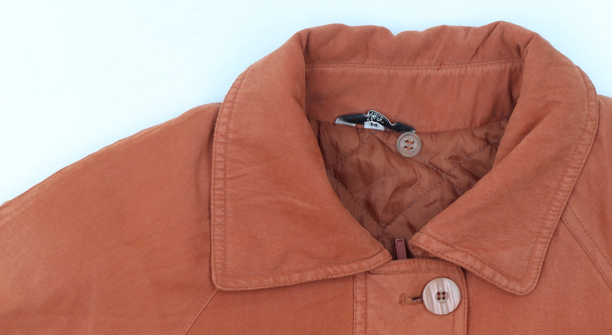 Klass Collection Women's Orange Mid-Length Overcoat Size M