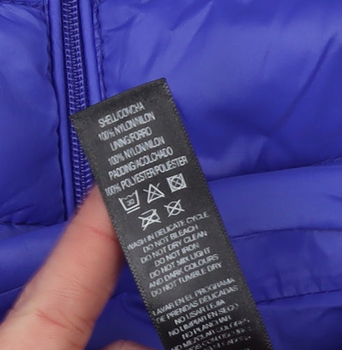 Dunnes Women Blue Quilted Puffer Waistcoat Size 10