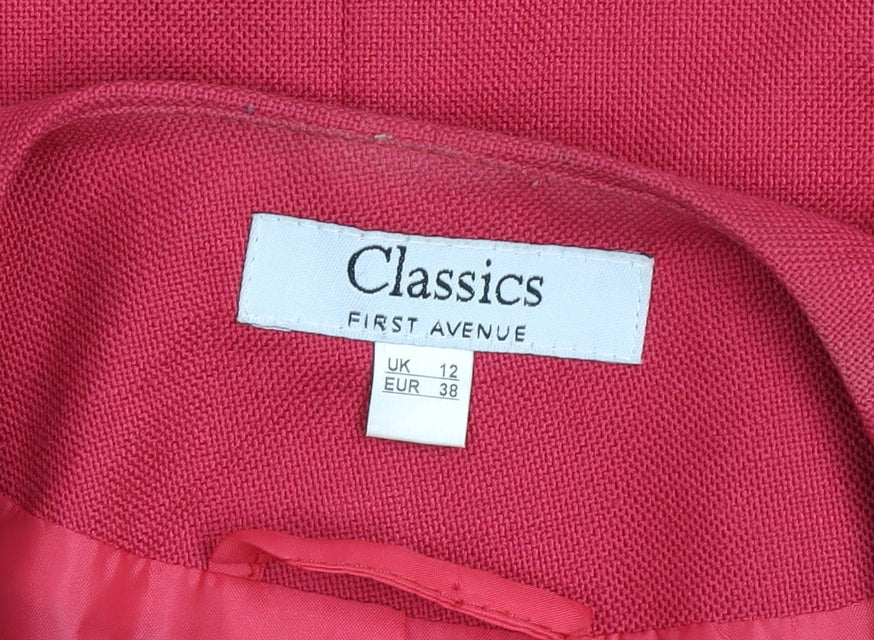 Classics First Avenue Womens Red Short Sleeve Blazer UK 12