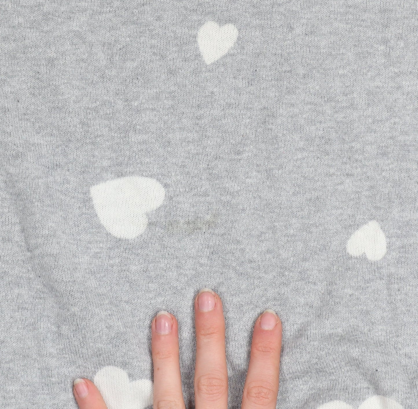 Marks & Spencer Womens Grey Heart Cotton Jumper Size L