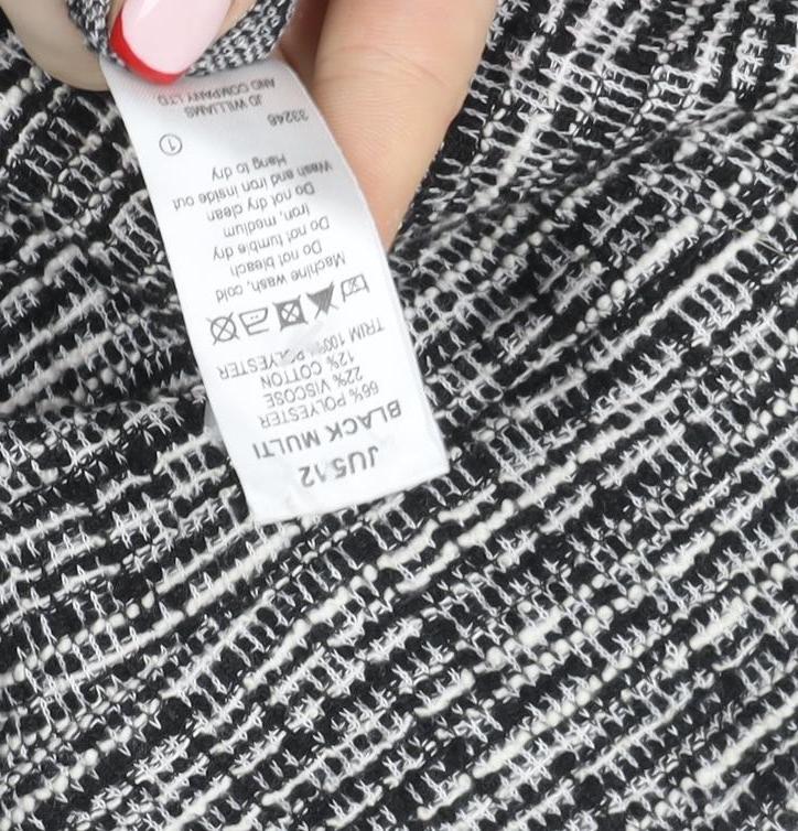Anthology Women's Black Tweed Blazer Size 14 Classic Smart Jacket