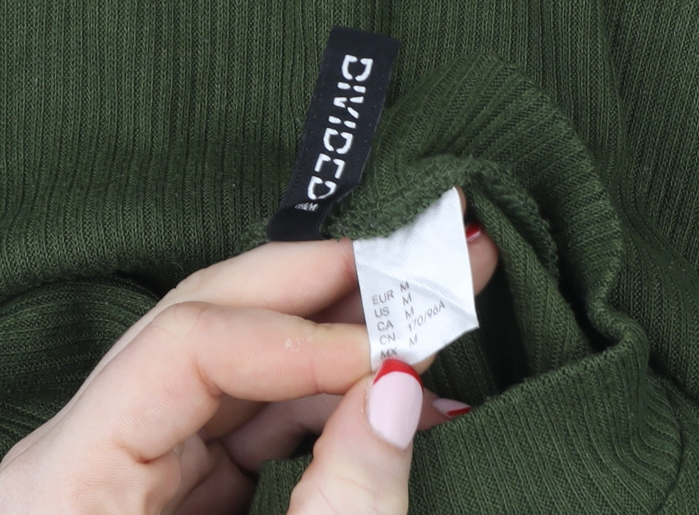 Divided by H&M Women’s Green Mock Neck Long Sleeve Pullover Sweatshirt Size 12