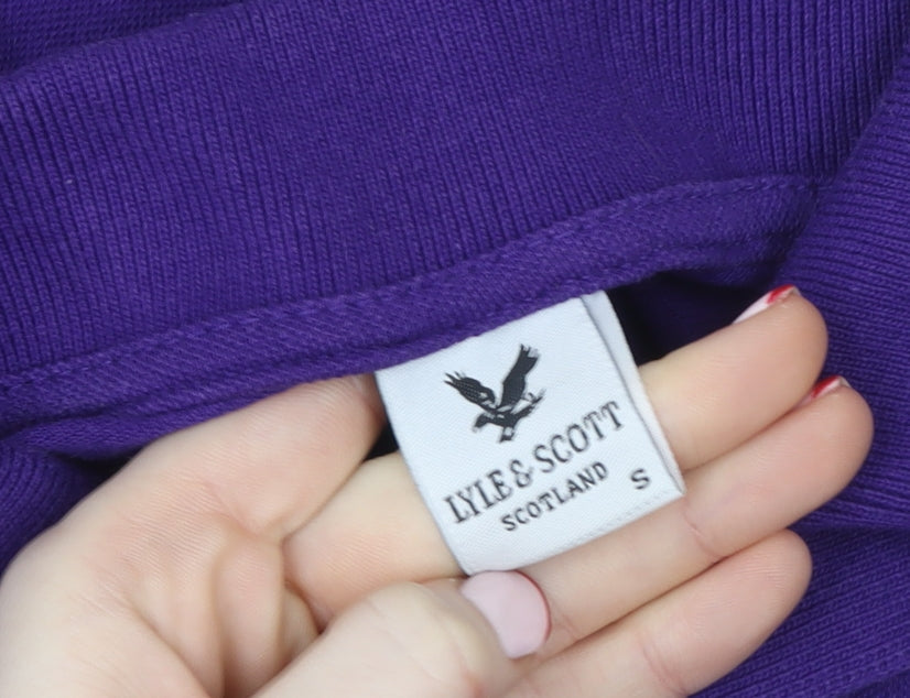 Lyle & Scott Men's Purple Short Sleeve Cotton Polo Shirt Size S