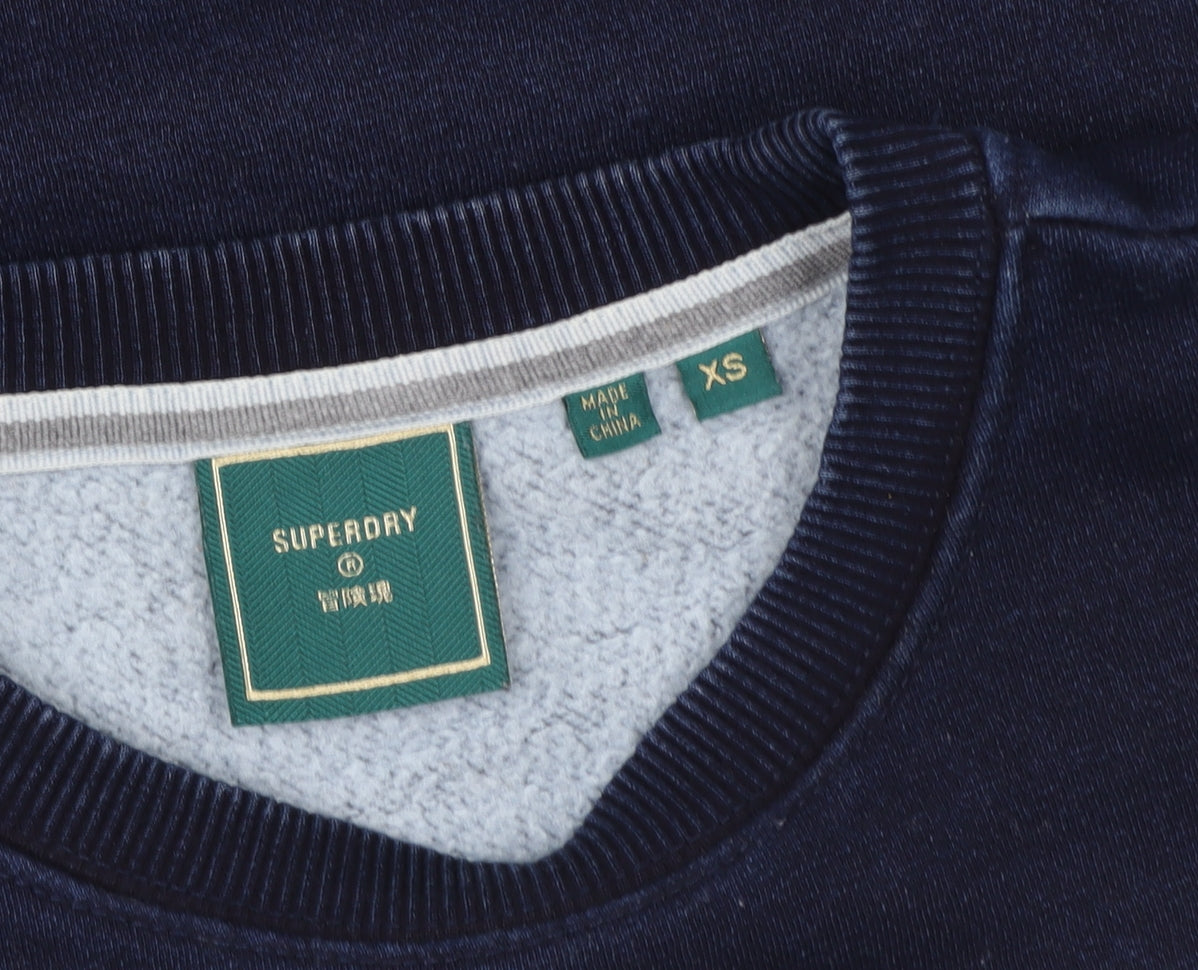 Superdry Men's Blue Crew Neck Pullover Sweatshirt XS