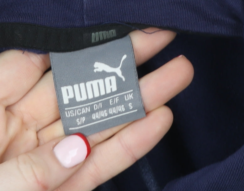 Puma Women Navy Blue Small Pullover Hoodie Sweatshirt