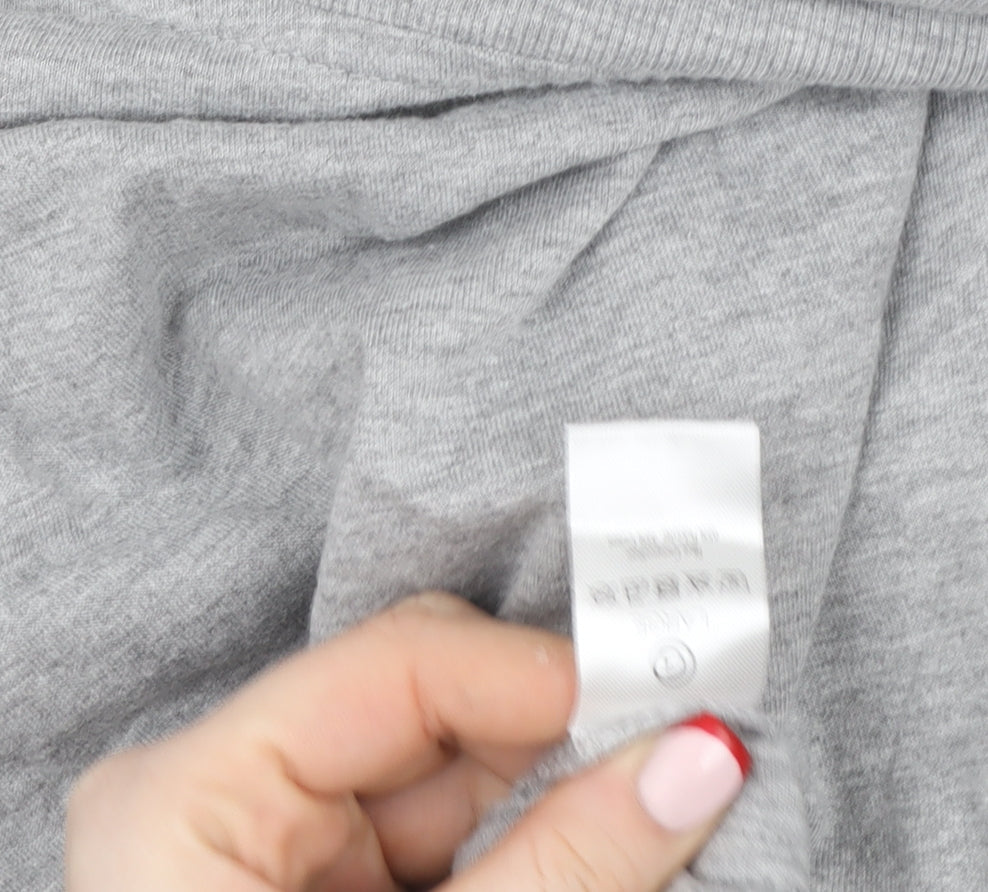 Hydra Active Men’s Grey Long Sleeve Cotton Roll Neck Top Size M