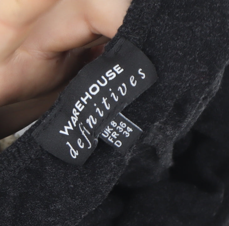 Warehouse Women's Black Off Shoulder Flutter Sleeve Blouse Size 8