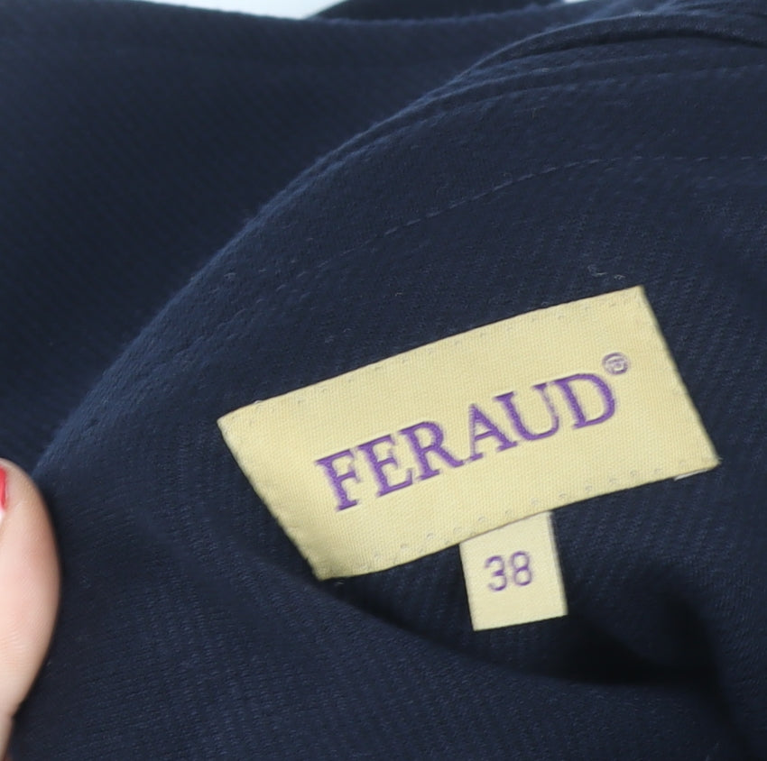 Feraud Women's Blue Wool Blazer Jacket UK 10 Classic Fit