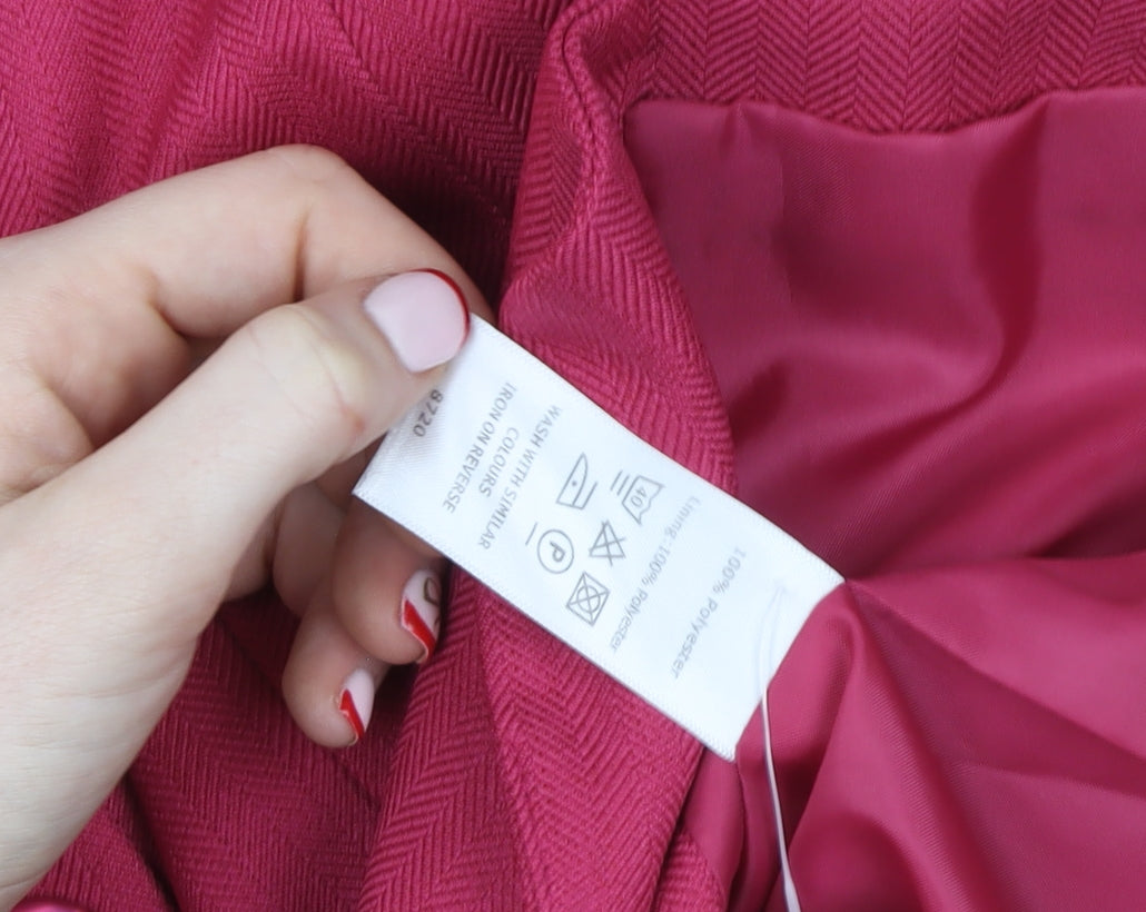 Autonomy Womens Pink Classic Blazer Jacket Size 16 Single Breasted Twill