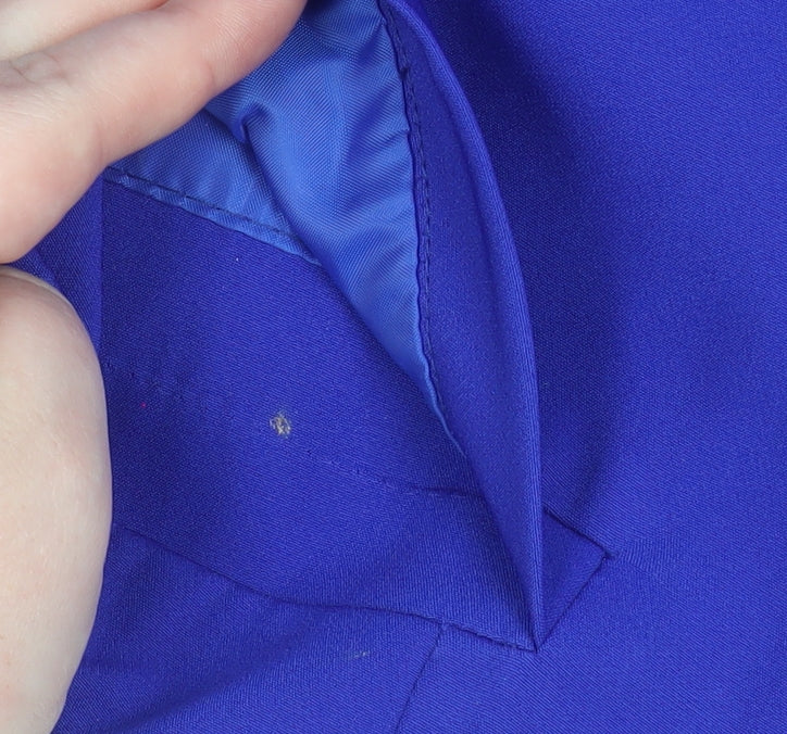 New Look Women Blue Double-Breasted Blazer UK 14 Tailored Jacket