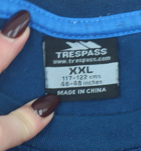 Trespass Men's Blue 2XL Outdoor Graphic Cotton T-Shirt
