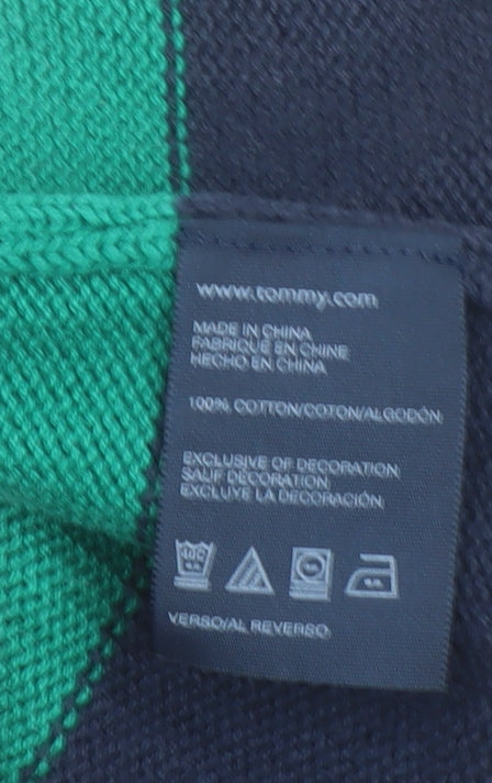 Tommy Hilfiger Boys Grey Green Blue 4 Years 1/2 Zip Cotton Jumper