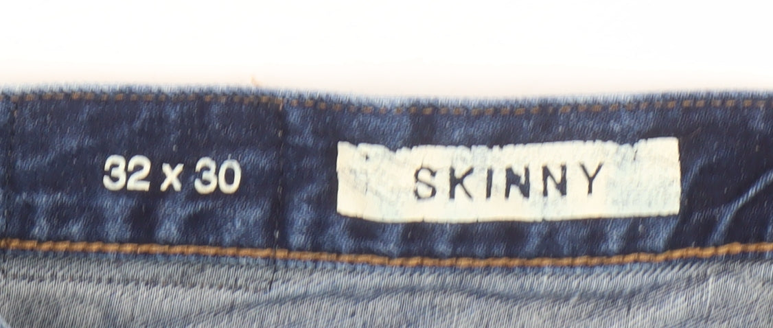 Gap 1969 Men's Blue Skinny Distressed Jeans Size 32x30