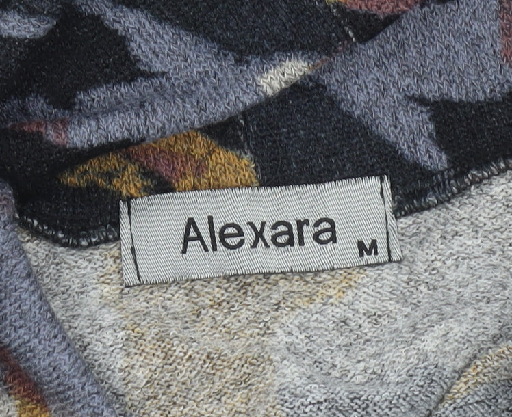 Alexara Women’s Multicoloured Tunic Blouse M Cowl Neck 3/4 Sleeve