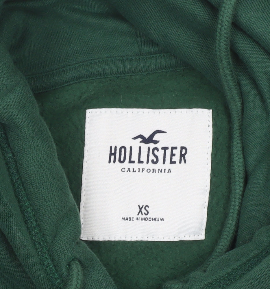 Hollister Men’s Green Pullover Hoodie XS Classic Embroidered Logo
