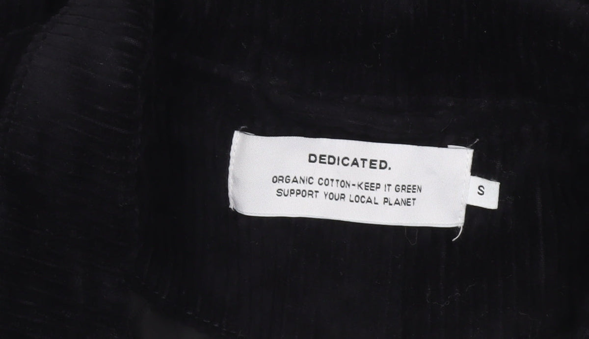 Dedicated Womens Black Corduroy Bomber Jacket Size S