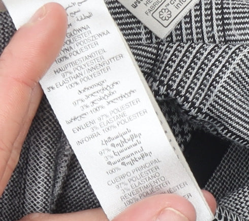 New Look Women's Grey Check Single-Breasted Blazer Size 16