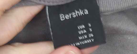 Bershka Men's Grey Dragon Graphic Short Sleeve T-Shirt Size S