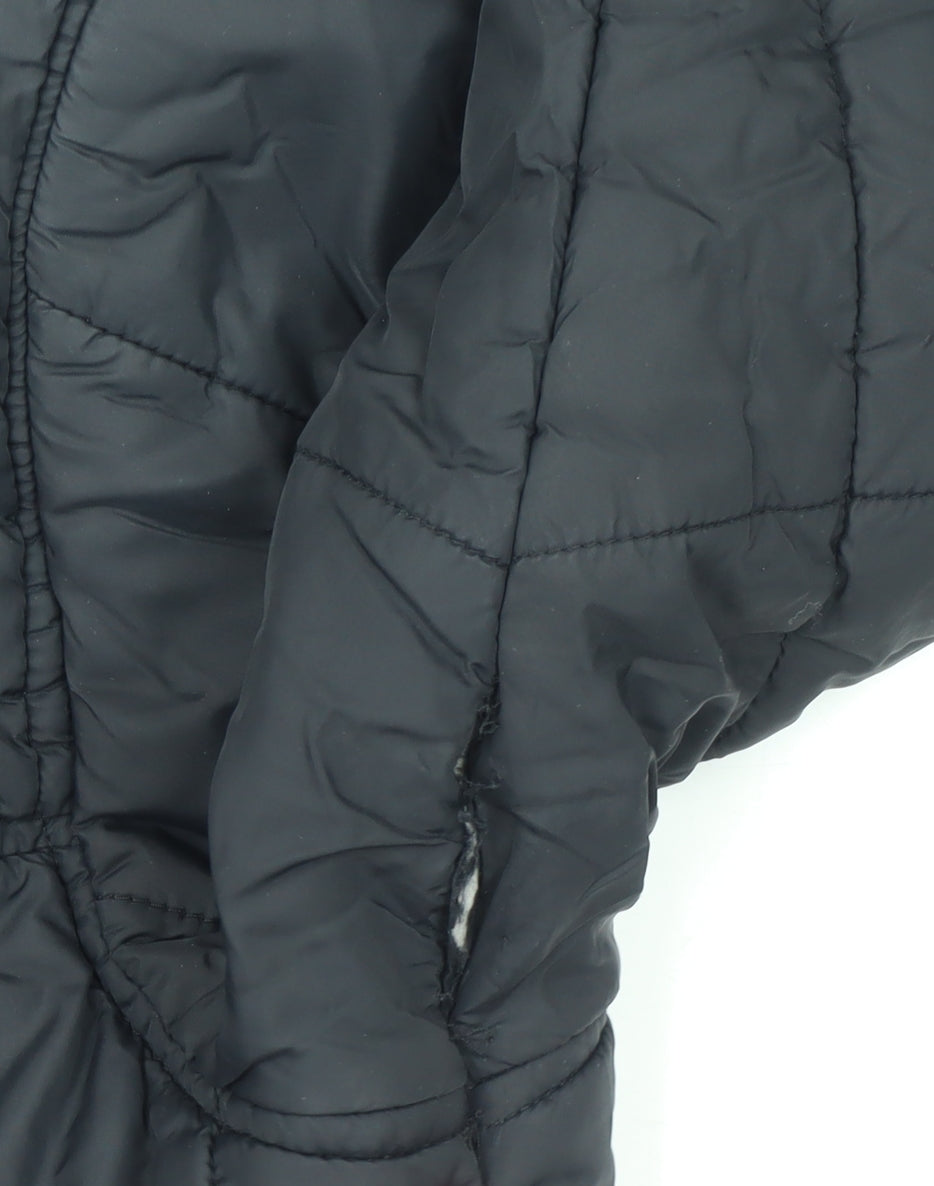 Bench Mens Black Hooded Puffer Jacket Size S Winter Coat