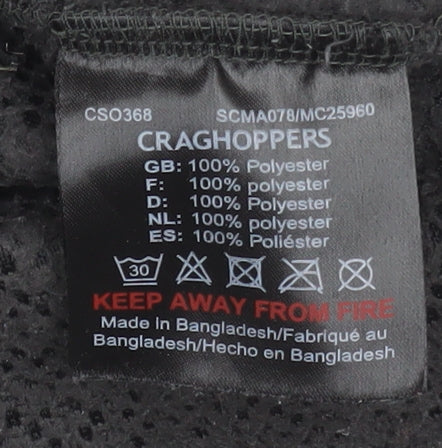 Craghoppers Men's Black Fleece Full Zip Jacket Size S