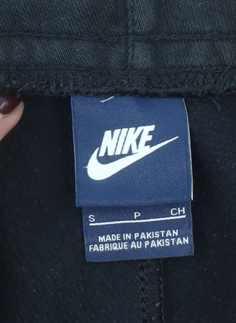 Nike Men's Black Jogger Trousers Small Fleece Regular Fit