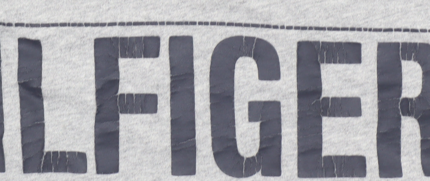 Tommy Hilfiger Women's Grey Cotton Logo T-Shirt Size S