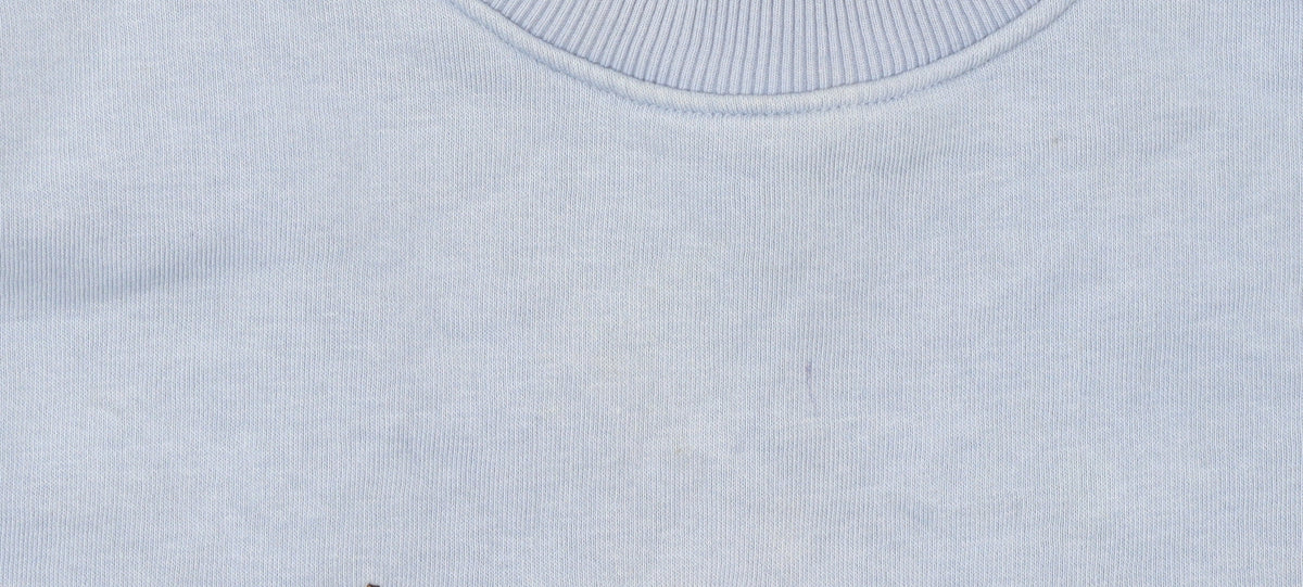 Topman Men's Blue Embroidered Flower Sweatshirt Size M