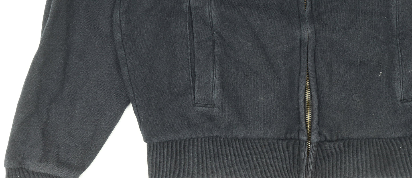 Jack Wills Men’s Black Full Zip Hoodie Size S Cotton Blend