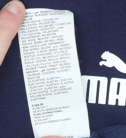 Puma Men's Blue Crew Neck Pullover Sweatshirt Size S