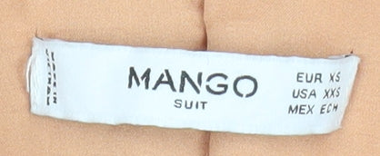 Mango Women’s Brown Double-Breasted Blazer Jacket Size 6 Tailored Fit