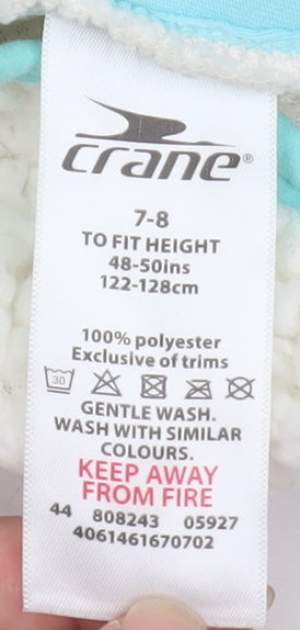 Crane Girls Ivory Hooded Fleece Full Zip Jacket 7-8 Years