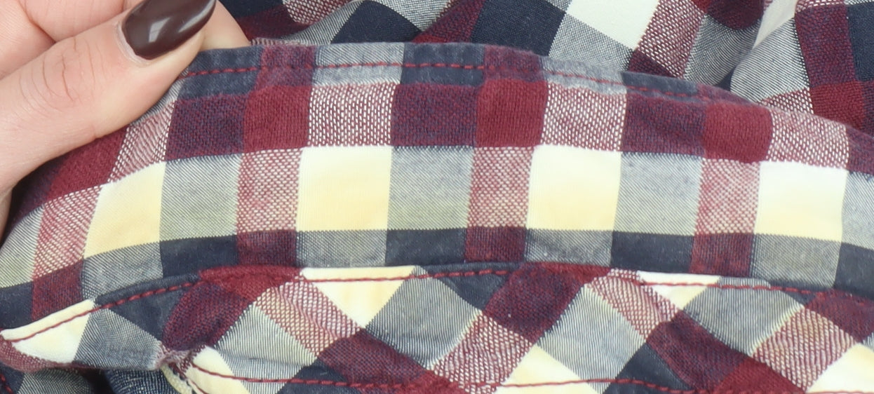 Jack & Jones Men’s Multicoloured Check Cotton Short Sleeve Shirt Size M