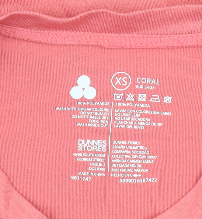 Dunnes Women Pink XS Slim Fit Lightweight Activewear T-Shirt