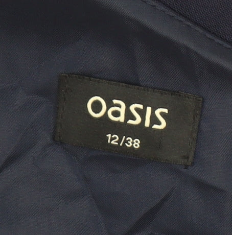 Oasis Womens Blue One Shoulder Short Sheath Dress Size 12