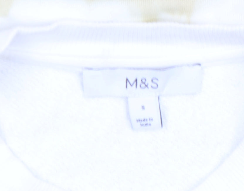 Marks & Spencer Men's Beige Tie Dye Sweatshirt Size S