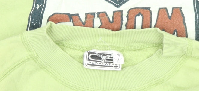 Activewear Women's Green Medium Crew Neck Pullover Sweatshirt