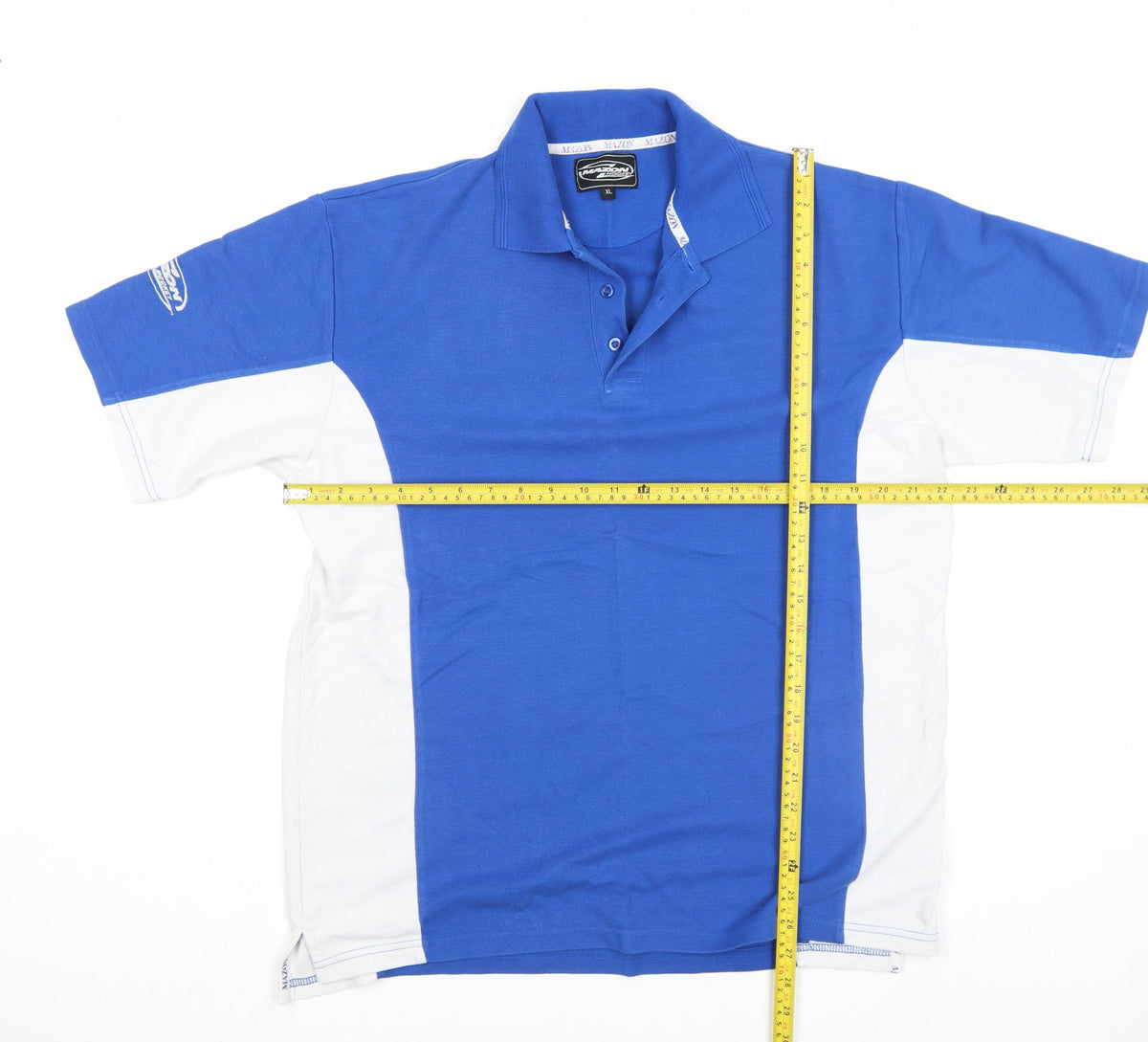 Mazon Men’s Blue White Hockey Polo Shirt XL Sports Top