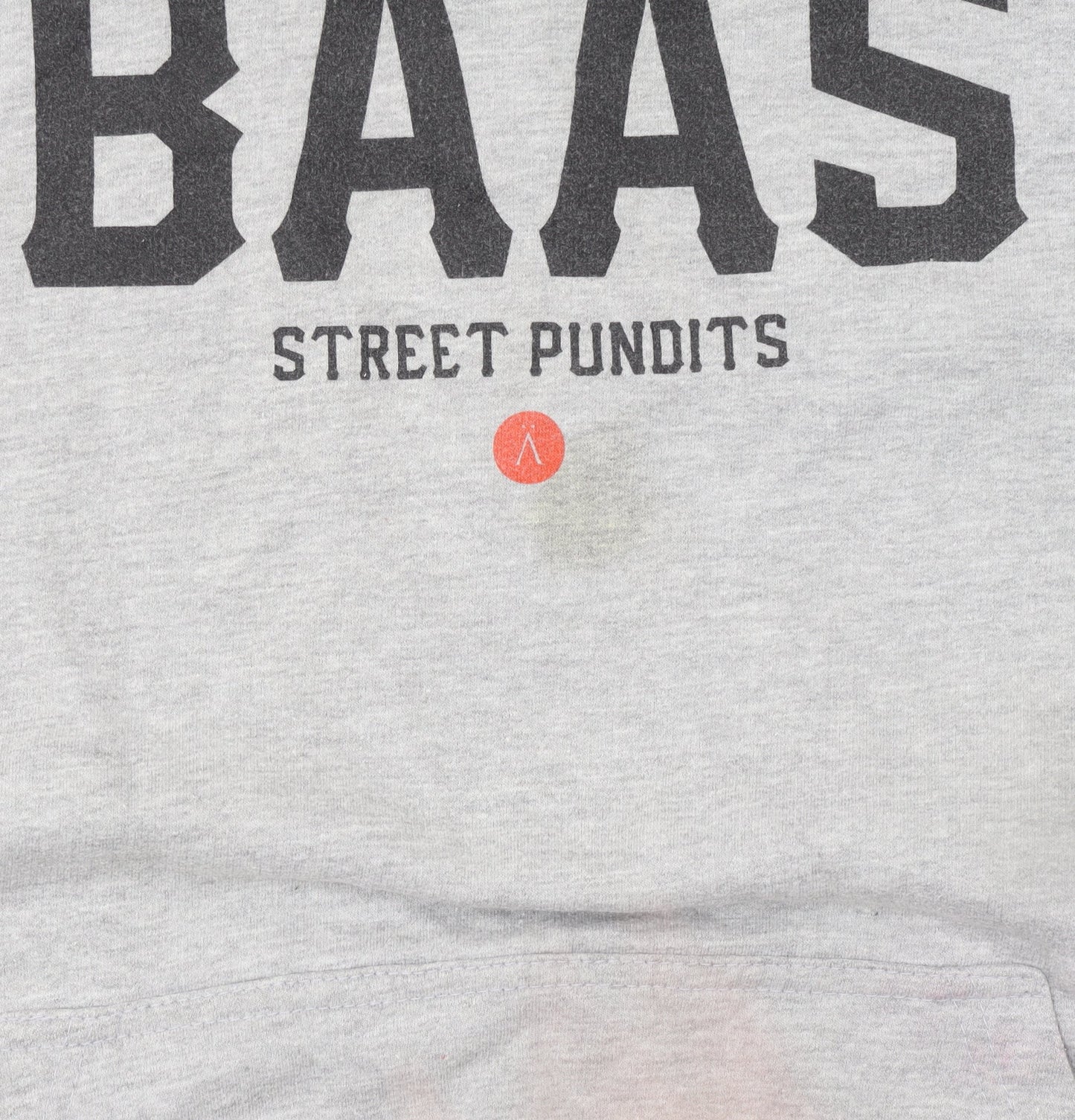 Baas Men's Grey Pullover Hoodie L Street Style Graphic Cotton