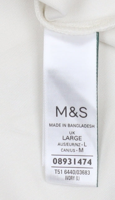 Marks & Spencer Men’s Ivory Pullover Hoodie Large Knit