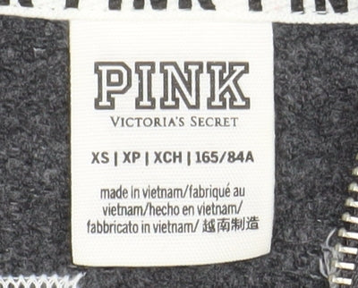 Victoria's Secret PINK Womens Grey XS Hooded Zip Jacket