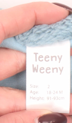 Teeny Weeny Unisex Baby Blue Faux Fur Waistcoat 18-24 Months Lined Soft Vest