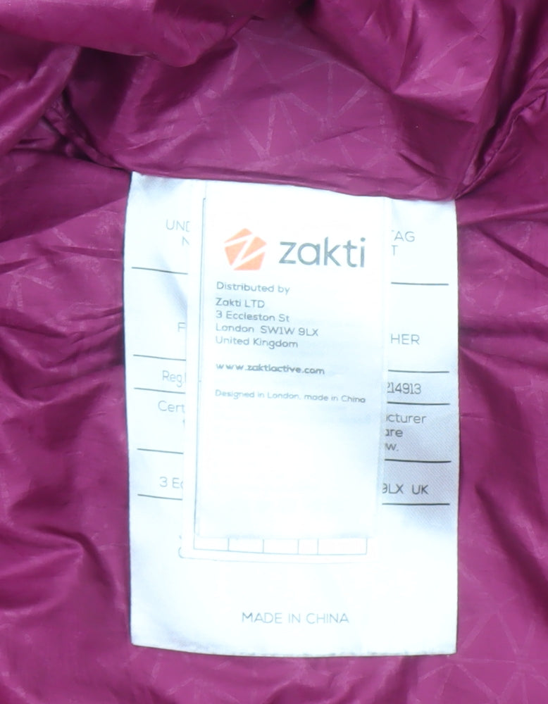 Zakti Girls Pink Hooded Down Puffer Jacket - 13 Years Winter Coat