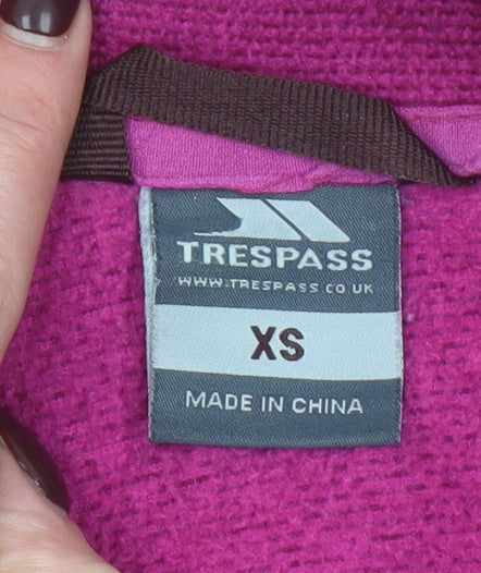 Trespass Womens XS Pink 1/2 Zip Fleece Pullover Sweatshirt