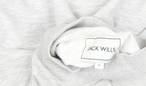 Jack Wills Women’s Grey Size 8 Pullover Sweatshirt with Mock Neck