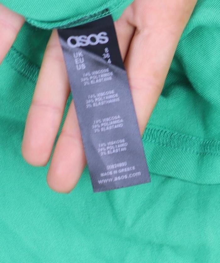 ASOS Womens Green A-Line Midi Jersey Skirt Size 4