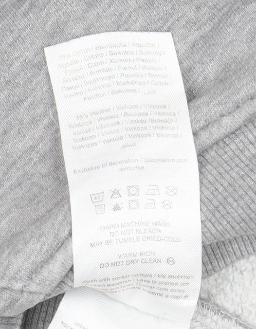 Jack & Jones Men's Grey Basic Full Zip Hooded Jacket Size S