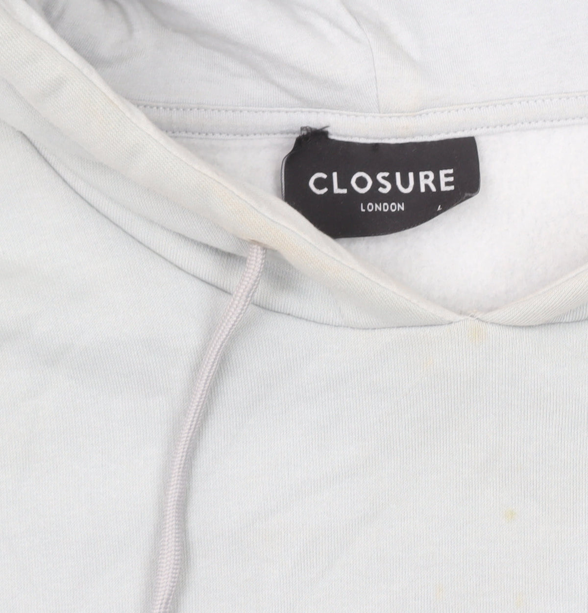 Closure London Men's Grey L Pullover Hoodie with Logo