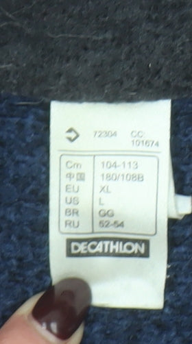 Decathlon Men’s Blue XL Fleece 1/4 Zip Pullover Sweatshirt