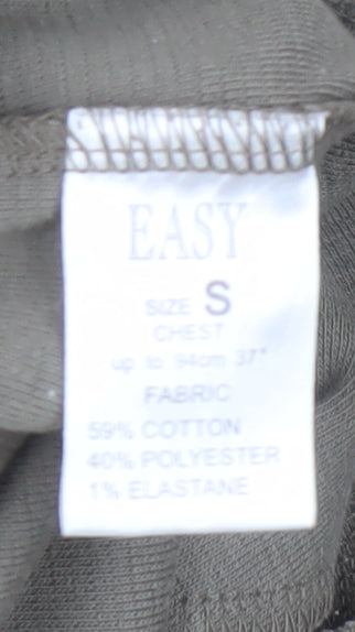 EASY Men’s Brown Full Zip Sweatshirt Size S Regular Fit